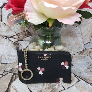 Medium L-zip Card Holder Dusk Buds Kate Spade